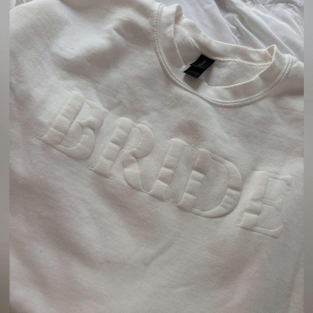 White Bride Crewneck Sweatshirt, Medium